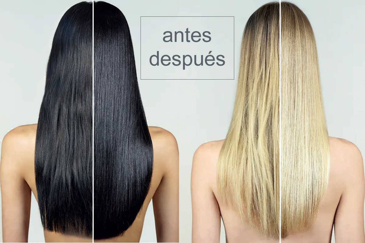 antes y despues davines oi liquid luster