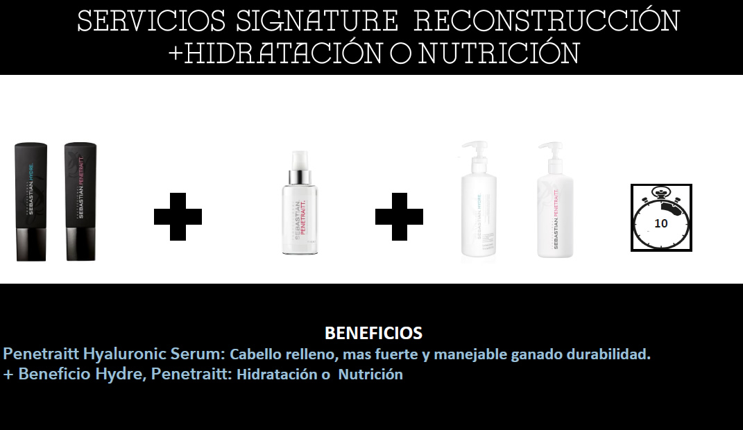 reconstrucción del cabello + hidratación o nutrición