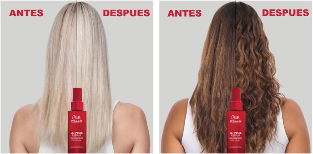 Antes y después de usar Wella Ultimate Repair