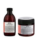 DAVINES ALCHEMIC RED 580ml / PACK - 4 / champú + acondicionador (cabello rojo / caoba)