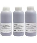 davines love smoothing pack: champu 1000ml + acondicionador 1000ml + mascarilla 1000ml