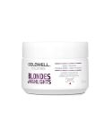 GOLDWELL DUALSENSES BLONDES & HIGHLIGHTS ANTI-YELLOW 60SEC MASCARILLA 200ml / Cabellos rubios y con mechas / Nutrición profunda y luz para el cabello