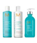 MOROCCANOIL SMOOTH - 800ml - PACK 25 Champú + Acondicionador + Loción suavizante / cabello rebelde - encrespado