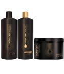 SEBASTIAN DARK OIL PACK TRIO: Champu 1000 ml + acondicionador 1000 ml + mascarilla 500 ml