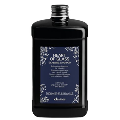 DAVINES HEART OF GLASS SILKENING CHAMPU 1000 ml - cabello rubio
