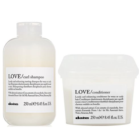 pack davines love curl: champu 250ml + acondicionador 250ml
