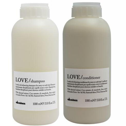 pack davines love curl: champu 1000ml + acondicionador 1000ml