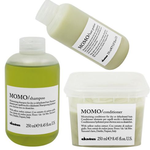 pack davines momo: champu + acondicionador + hair potion