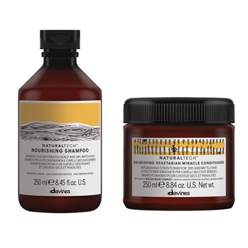 davines nourishing pack: champu 250ml + vegetarian miracle acondicionador 250ml