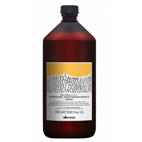 DAVINES NOURISHING VEGETARIAN MIRACLE MASK 1000 ml (cabello quebradizo y rebelde)