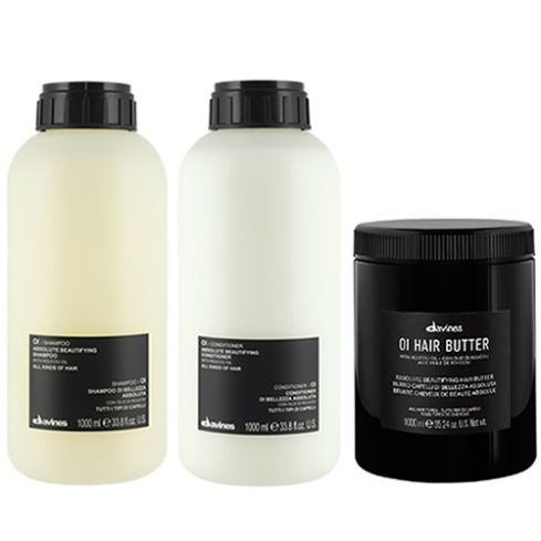 DAVINES OI PACK: CHAMPÚ 1000ml - ACONDICIONADOR 1000ml - HAIR BUTTER 1000ml