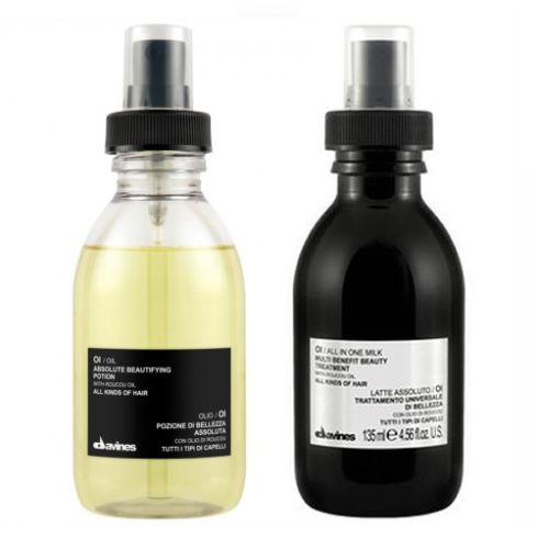 DAVINES OI / 270ml / PACK 17 / leche + aceite (belleza absoluta - todo tipo de cabello)