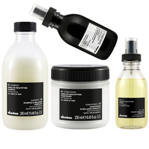 DAVINES OI / 800ml / PACK 16 /  champú + acondicionador + leche + aceite (belleza absoluta - todo tipo de cabello)