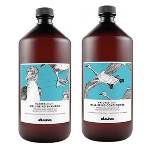 davines well being: champu 1000ml + acondicionador 1000ml