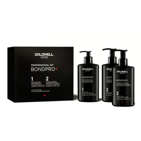GOLDWELL SYSYTEM BONDPRO INTRO KIT 1500ml / Protege y refuerza el cabello durante el servicio de decoloración, coloración o texturización