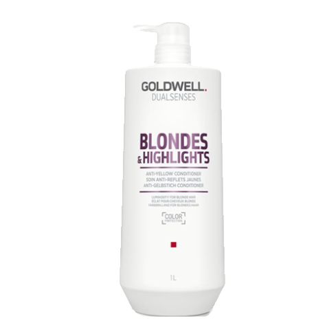 GOLDWELL DUALSENSES BLONDES & HIGHLIGHTS ANTI-YELLOW ACONDICIONADOR 1000ml / Cabellos rubios y con mechas / Acción anti-amarillo y suavidad