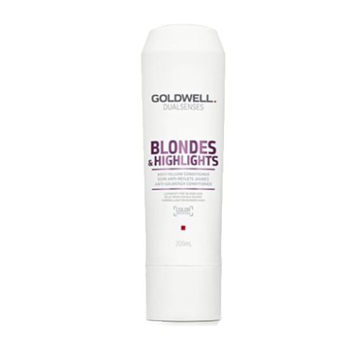 GOLDWELL DUALSENSES BLONDES & HIGHLIGHTS ANTI-YELLOW ACONDICIONADOR 200ml / Cabellos rubios y con mechas / Acción anti-amarillo y suavidad