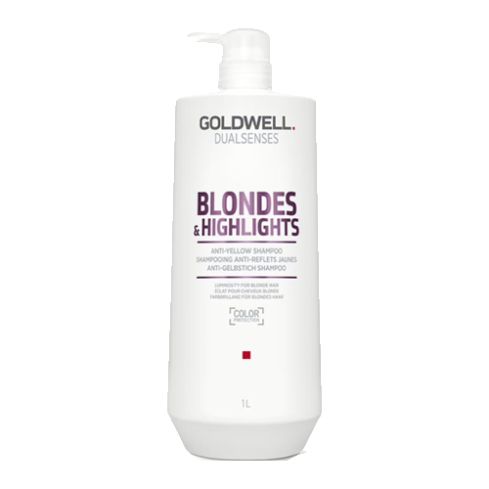 GOLDWELL DUALSENSES BLONDES & HIGHLIGHTS ANTI-YELLOW CHAMPÚ 1000ml / Cabellos rubios y con mechas / Acción anti-amarillo y luz para el cabello