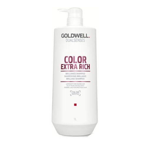 GOLDWELL DUALSENSES COLOR EXTRA RICH BRILLIANCE CHAMPÚ 1000ml / Cabellos gruesos y rebeldes / Realza la luz del cabello con color