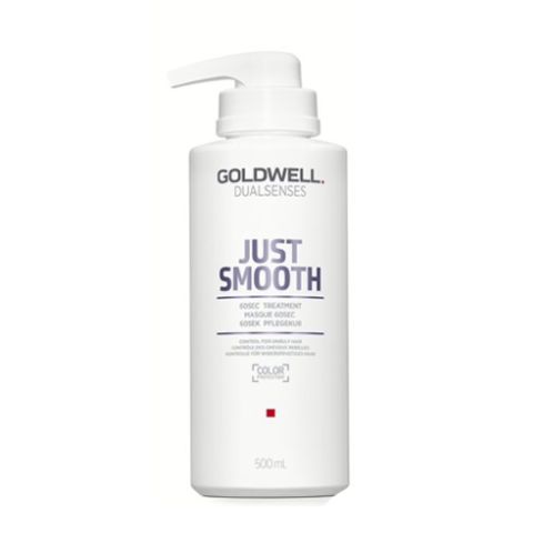 GOLDWELL DUALSENSES JUST SMOOTH 60SEC MASCARILLA 500ml / Cabellos rebeldes y encrespados / Regenera y suaviza al instante el cabello