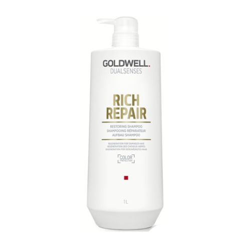 GOLDWELL DUALSENSES RICH REPAIR CHAMPÚ 1000ml / Cabellos secos y dañados / Reconstruye y reaviva la fibra capilar del cabello