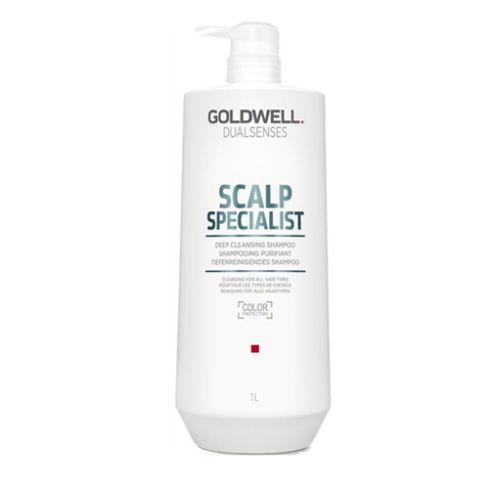 GOLDWELL DUALSENSES SCALP SPECIALIST DEEP CLEANSING CHAMPÚ 1000ml / Cuero cabelludo sensible y cabello debilitado / Elimina el sebo y residuos del cabello