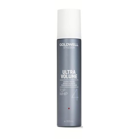 GOLDWELL STYLESIGN ULTRA VOLUME TOP WHIP 300ml / Espuma moldeadora / Volumen y fijación fuerte para cabellos rebeldes