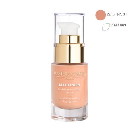 MASTERS COLORS MAT FINISH Color N° 31 30ml - Base de maquillaje unificante y alisadora