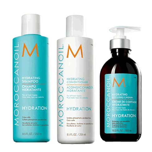 MOROCCANOIL HYDRATING 800ml PACK 8 - Hidratación todo tipo cabello / peinado