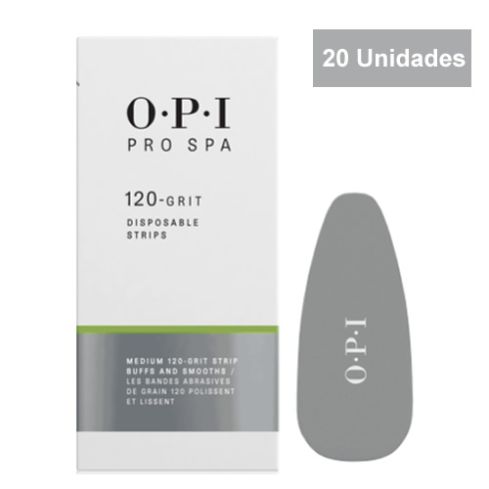 OPI PRO SPA FOOT FILE DISPOSABLE GRIT STRIPS / 120 Grit / Bandas desechables / Grano medio