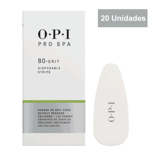 OPI PRO SPA FOOT FILE DISPOSABLE GRIT STRIPS / 80 Grit / Bandas desechables / Grano grueso