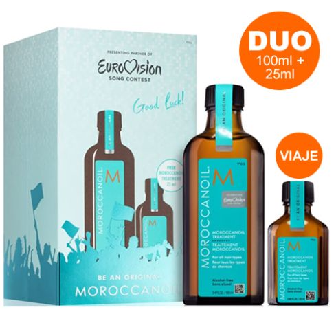MOROCCANOIL KIT DUO EUROVISION TRATAMIENTOS ACEITE DE ARGAN 100 ml + 25 ml