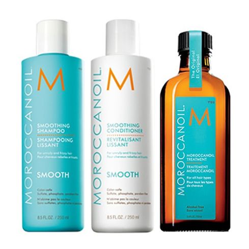 MOROCCANOIL SMOOTH - 600ml - PACK 22 / Champú + Acondicionador + Aceite de Argán / cabello rebelde - encrespado