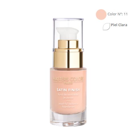 MASTERS COLORS SATIN FINISH Color N° 11 30ml - Base de maquillaje resplandor y juventud