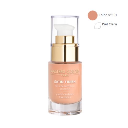 MASTERS COLORS SATIN FINISH Color N° 31 30ml - Base de maquillaje resplandor y juventud