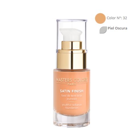 MASTERS COLORS SATIN FINISH Color N° 32 30ml - Base de maquillaje resplandor y juventud