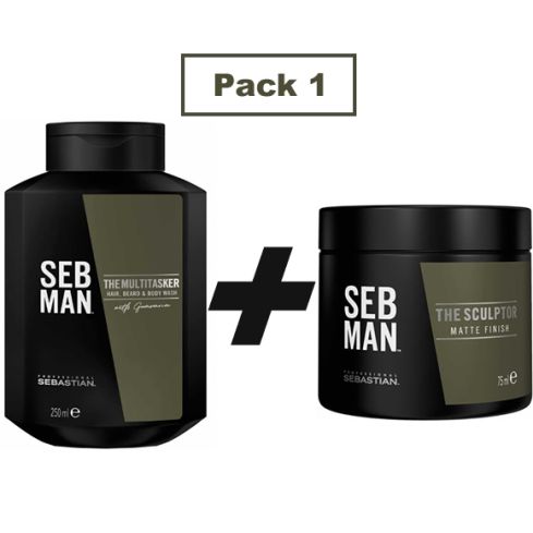 SEBASTIAN SEB MAN PACK 1 - 350 ml - Gel de ducha + cera mate