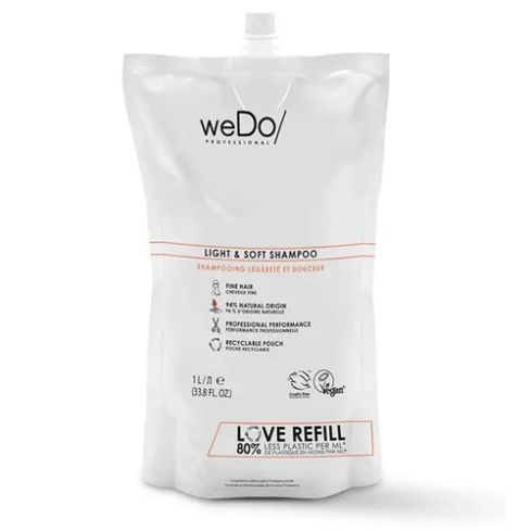 WEDO LIGHT & SOFT CHAMPU 1000 ml - cabello fino - recambio reciclable
