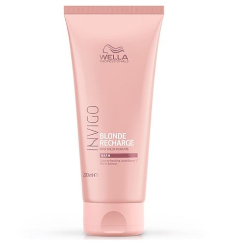 WELLA INVIGO BLONDE RECHARGE WARM ACONDICIONADOR 200 ml cabello rubio, tonos cálidos