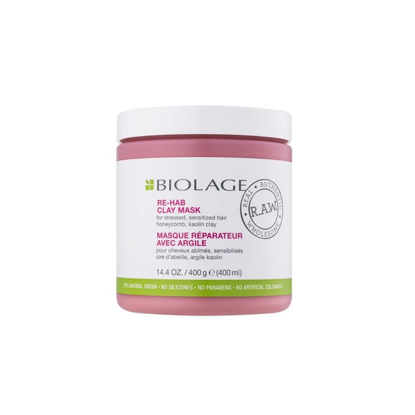 BIOLAGE RAW RECOVER RE-HAB ARCILLA 400 ml Cabello dañado y sensible