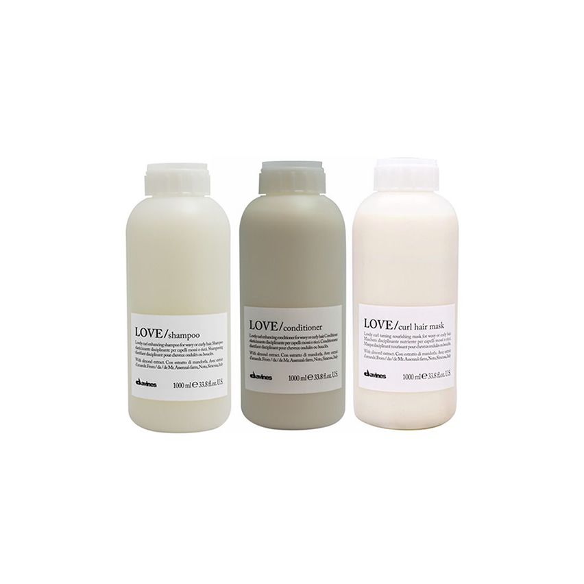 DAVINES LOVE CURL PACK: CHAMPÚ 1000 ml + ACONDICIONADOR 1000 ml + MASCARILLA 1000 ml