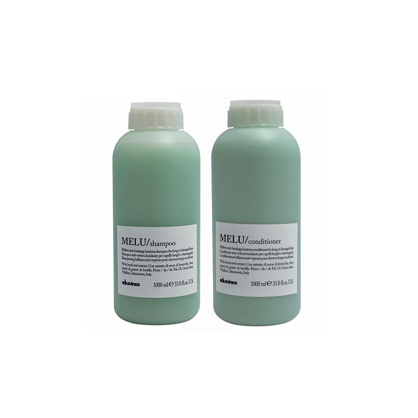 DAVINES MELU PACK - CHAMPÚ 1000 ml y ACONDICIONADOR 1000 ml