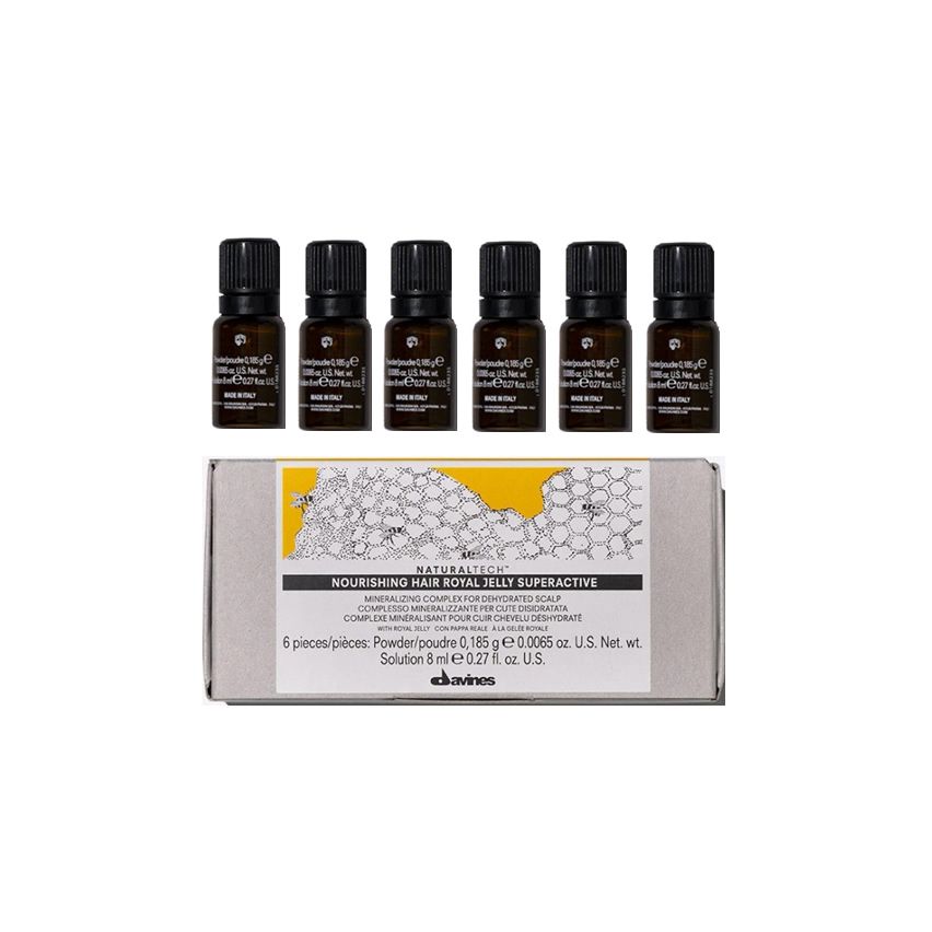 DAVINES NATURALTECH NOURISHING HAIR ROYAL JELLY TRATAMIENTO 6X8ml vitamínico y nutritivo