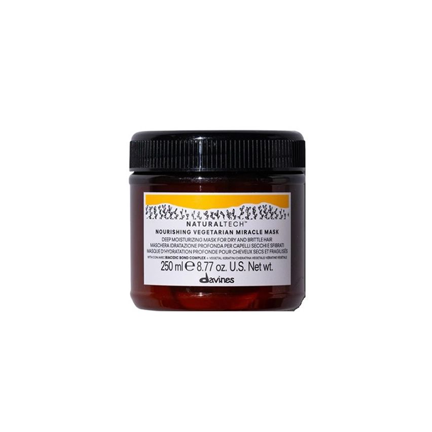 DAVINES NOURISHING VEGETARIAN MIRACLE MASK 250 ml (cabello quebradizo y rebelde)