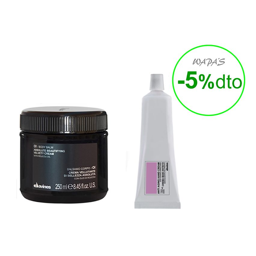 DAVINES OI /  300ml / PACK 21 /  crema de manos anti-edad + crema de piel corporal