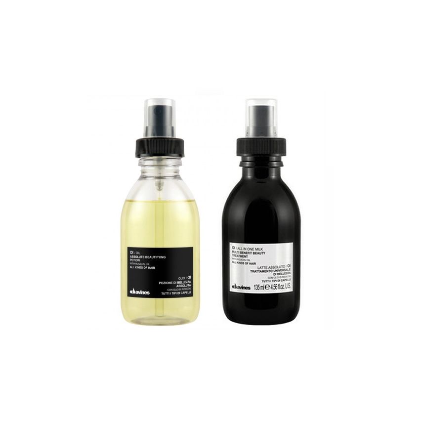 DAVINES OI / 270ml / PACK 17 / leche + aceite (belleza absoluta - todo tipo de cabello)