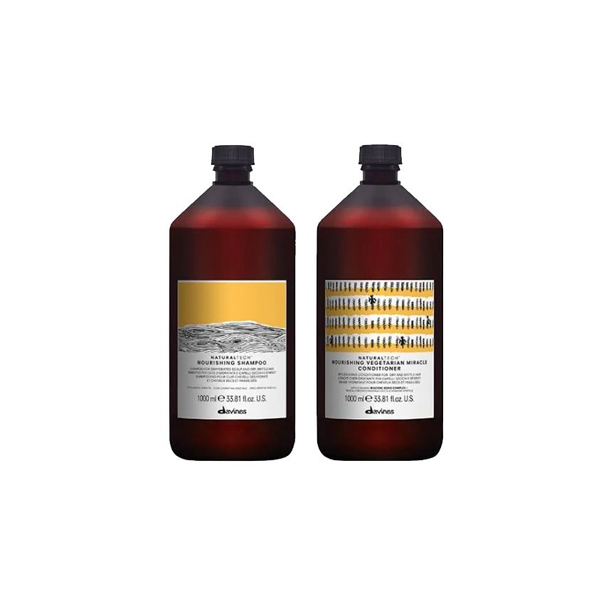 DAVINES NOURISHING PACK: CHAMPÚ 1000 ml + ACONDICIONADOR 1000 ml