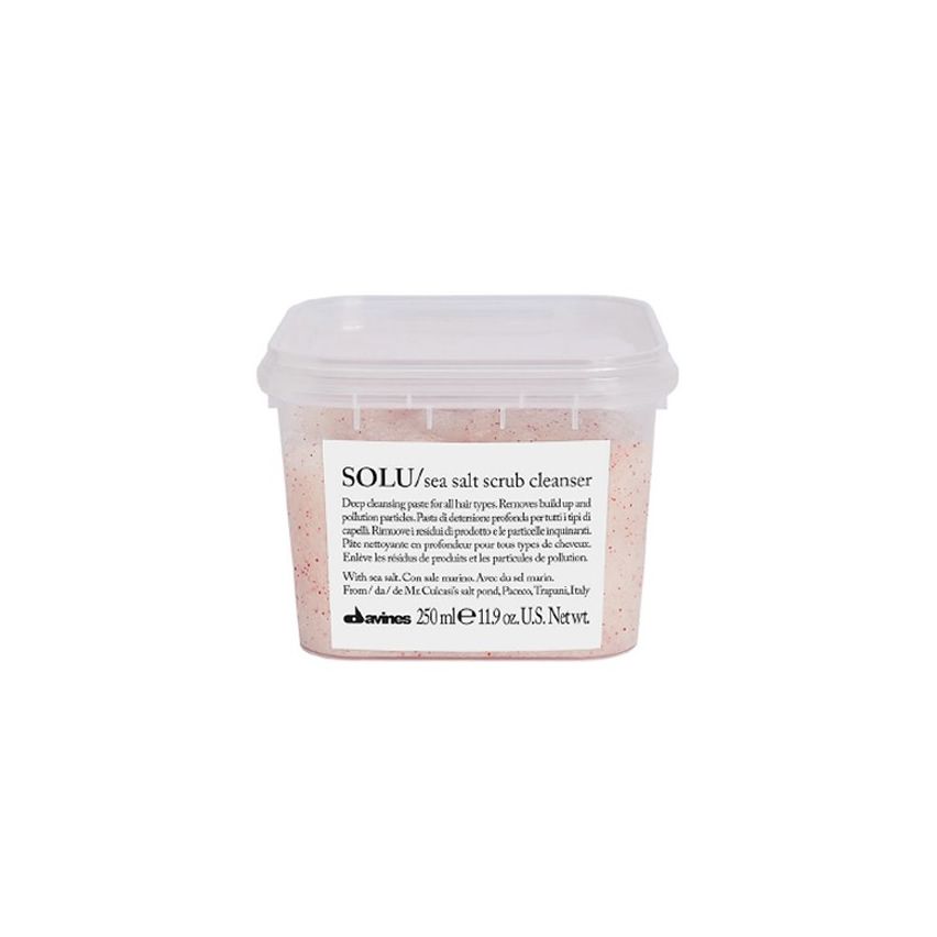 DAVINES SOLU SEA SALT SCRUB CLEANSER 250ml pasta exfoliante de limpieza profunda