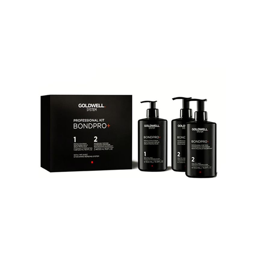 GOLDWELL SYSYTEM BONDPRO INTRO KIT 1500ml / Protege y refuerza el cabello durante el servicio de decoloración, coloración o texturización