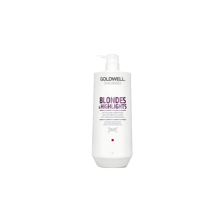 GOLDWELL DUALSENSES BLONDES & HIGHLIGHTS ANTI-YELLOW ACONDICIONADOR 1000ml / Cabellos rubios y con mechas / Acción anti-amarillo y suavidad